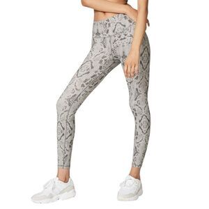 Varley Century 2.0 Leggings Taupe Grey Snakeskin 7/8 Length Size Small